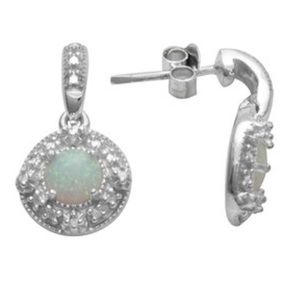 Opal and Diamond Earrings